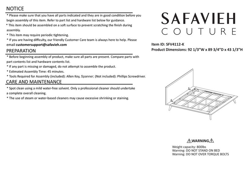 SAFAVIEH COUTURE SFV4112-K quick start guide