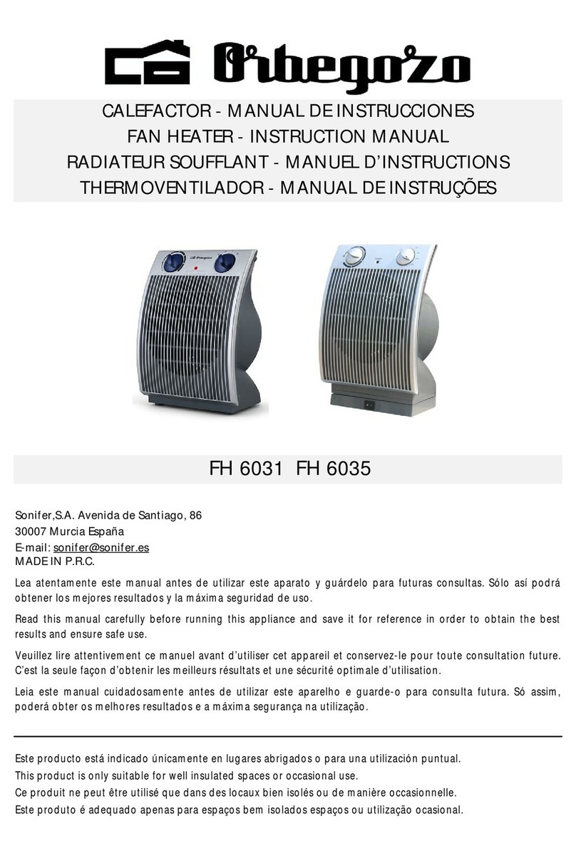 Orbegozo FH 6031 instruction manual
