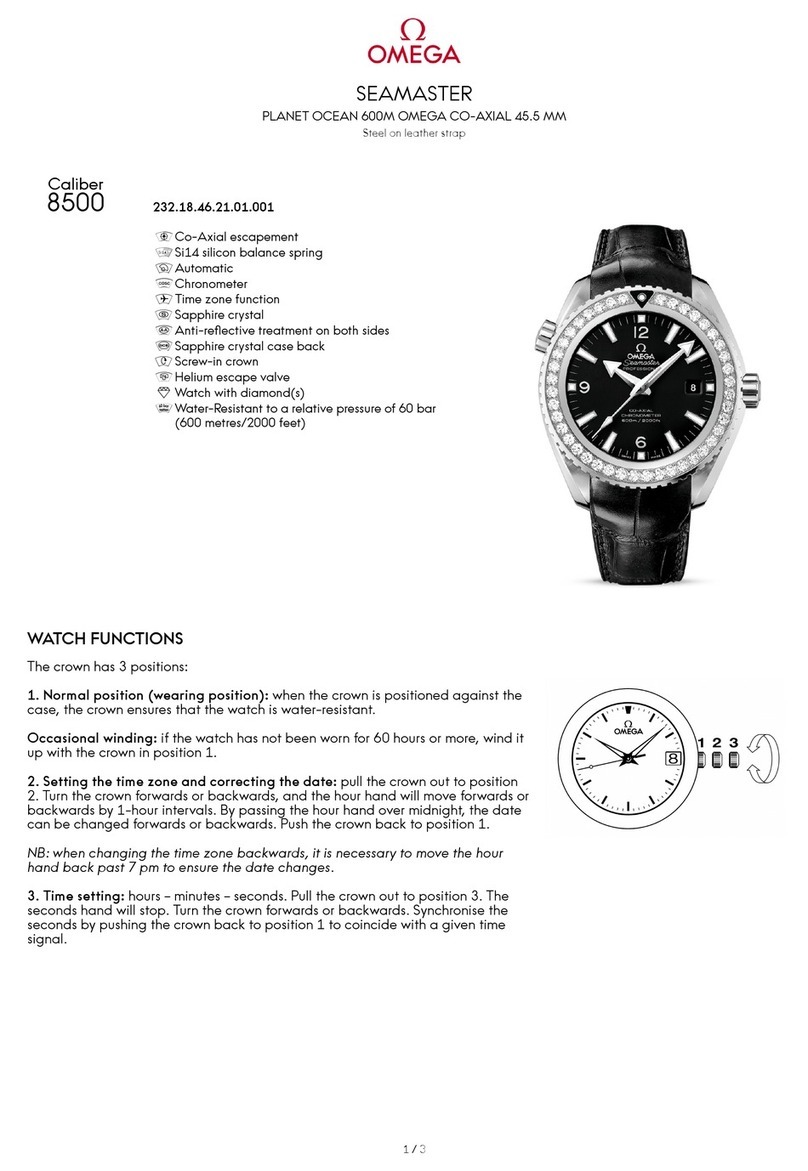 Omega SEAMASTER PLANET OCEAN 600M OMEGA CO-AXIAL 45.5... User manual