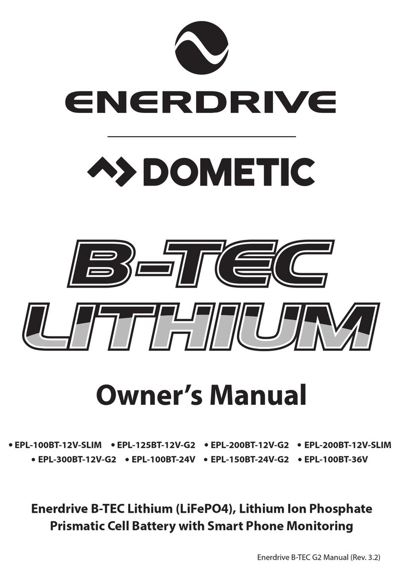 Enerdrive DOMETIC B-TEC LITHIUM EPL-200BT-12V-SLIM owner's manual