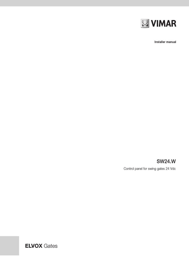 Vimar ELVOX SW24.W Installer manual