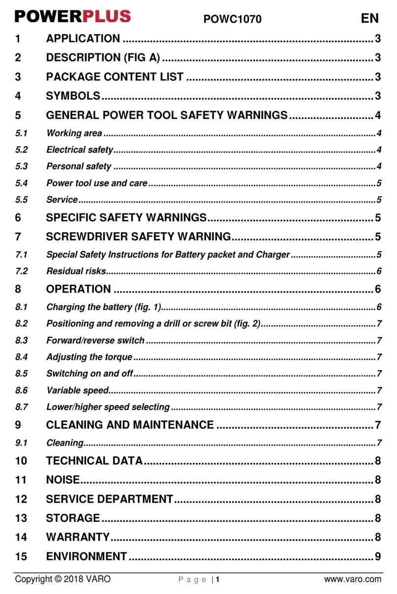 Powerplus POWC1070 User manual