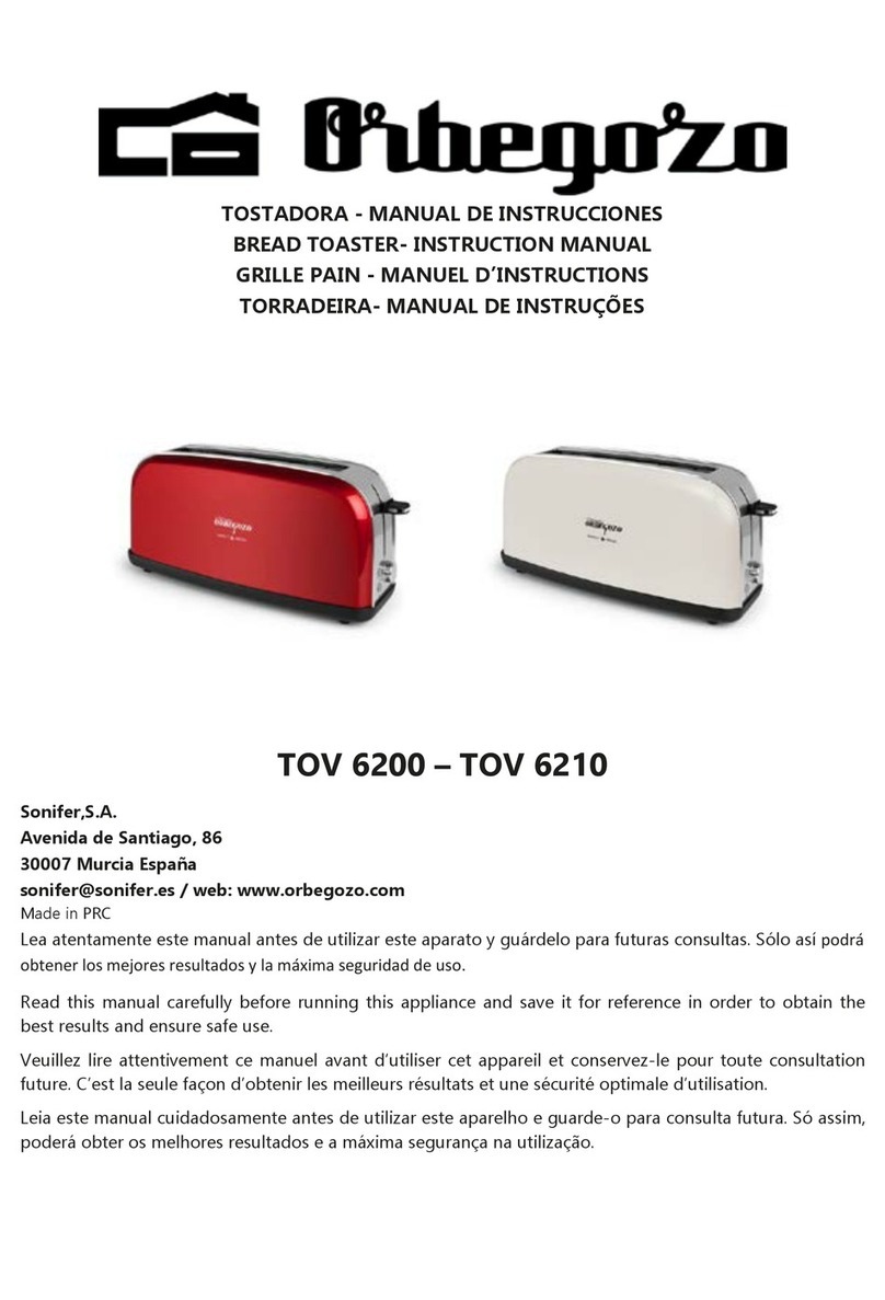 Orbegozo TOV 6200 instruction manual