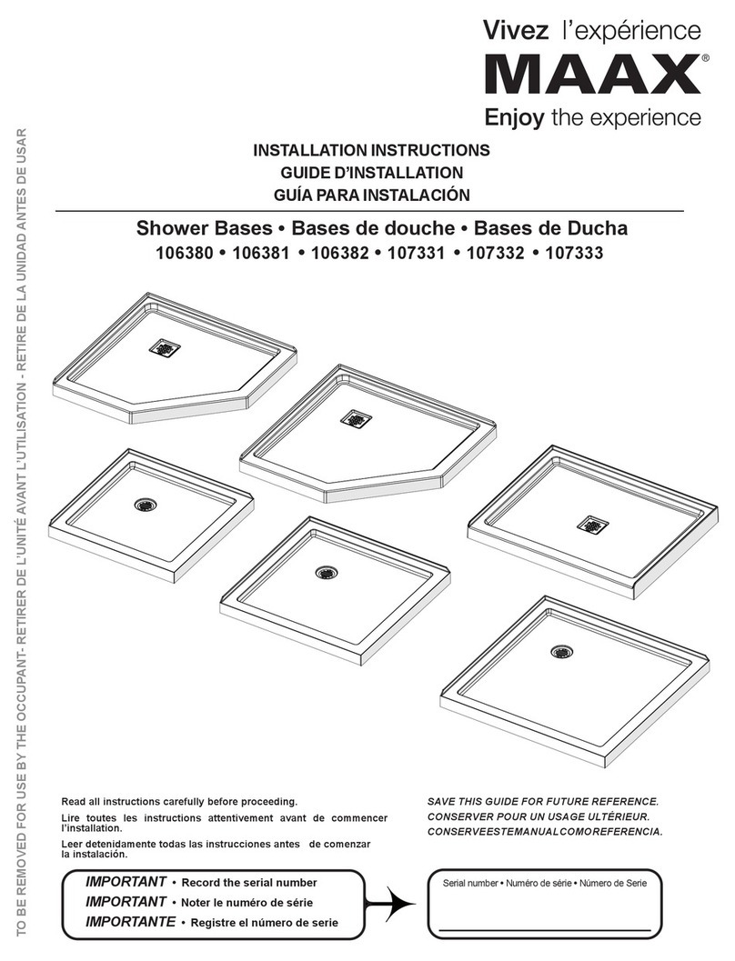 MAAX 106380 installation instructions MAAX 106380 installation instructions
