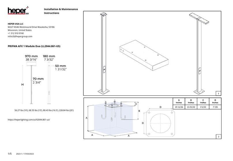 HEPER PRIFMA AFX 1 Module Duo Installation and operating instructions