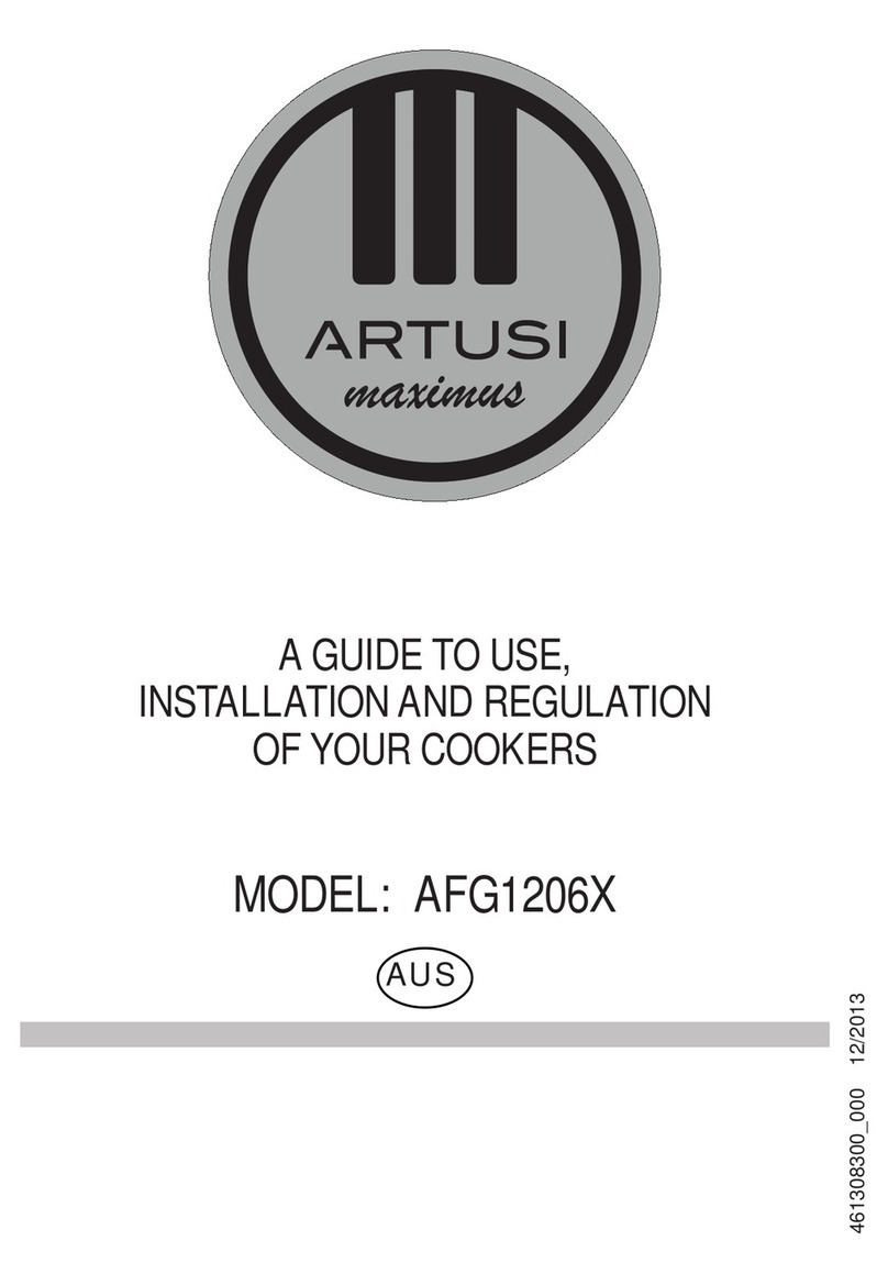 Artusi AFG1206X Installation and regulation