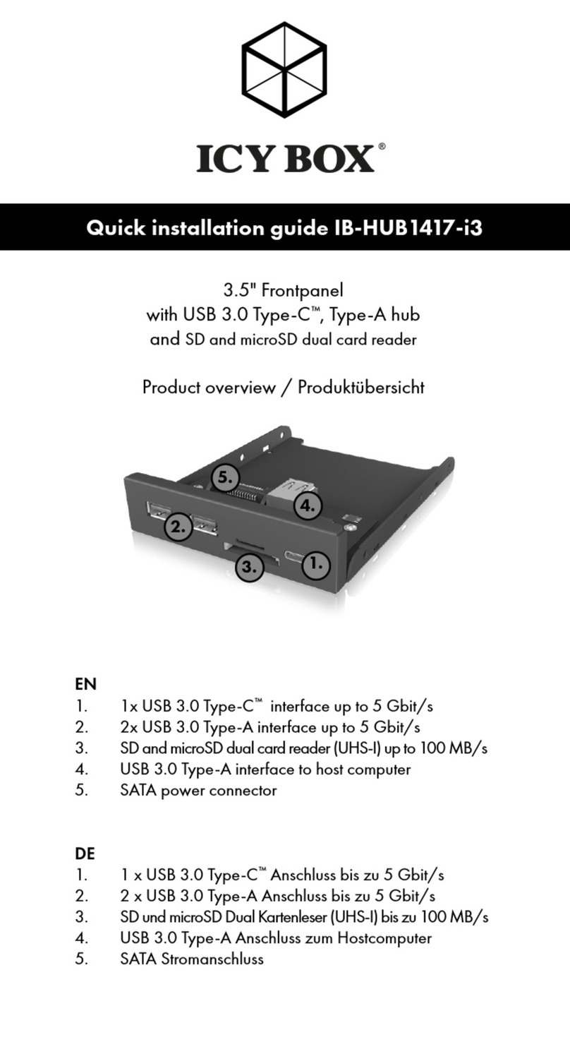 Icy Box IB-HUB1417-i3 Quick installation guide