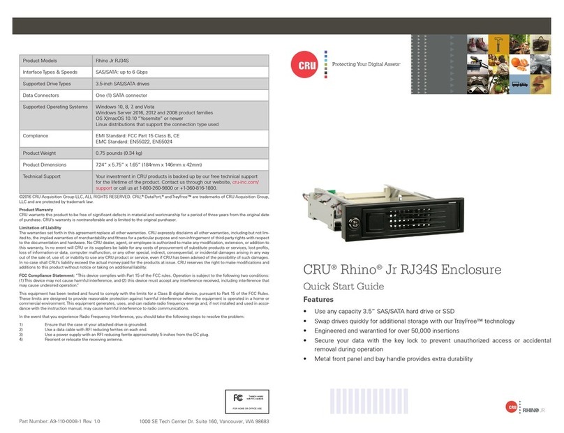 CRU Rhino Jr RJ34S User manual