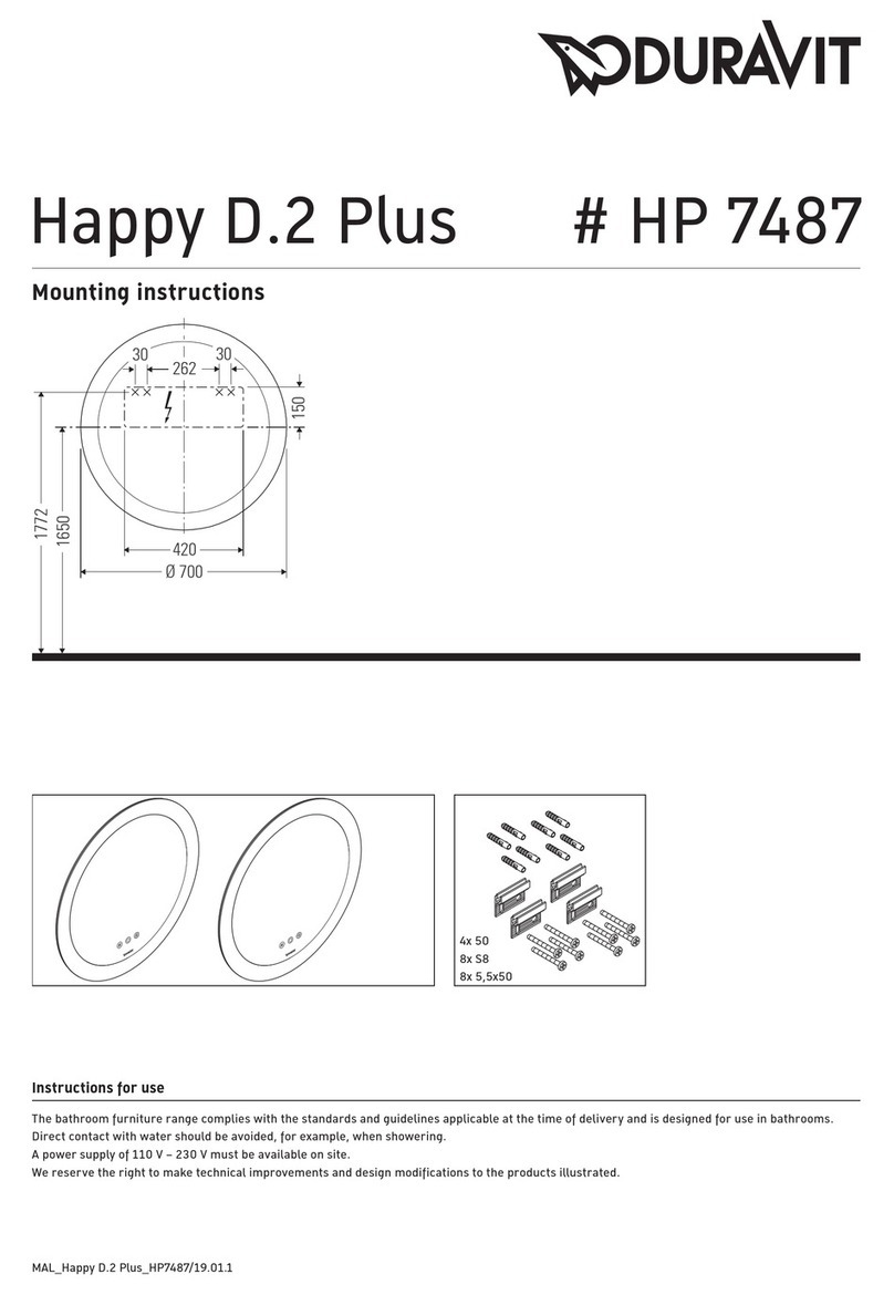 DURAVIT Happy D.2 Plus HP 7487 Mounting instructions