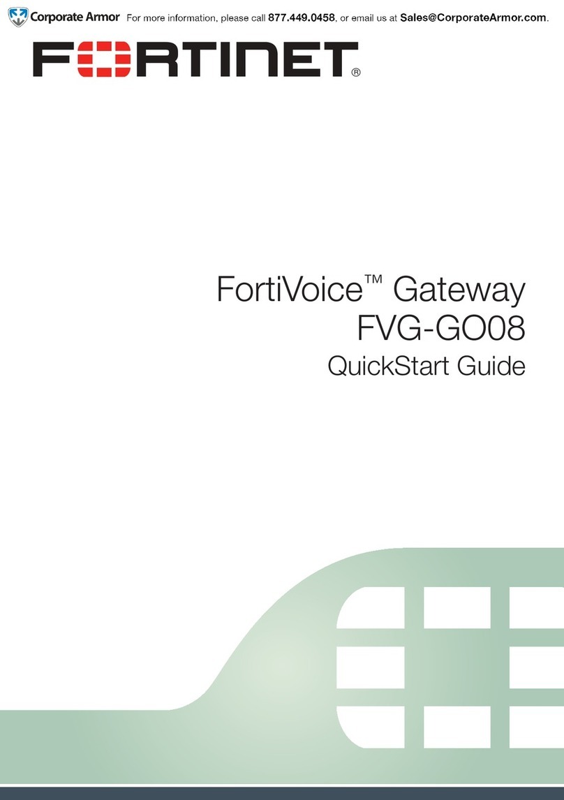 Fortinet FortiVoice FVG-GO08 User manual