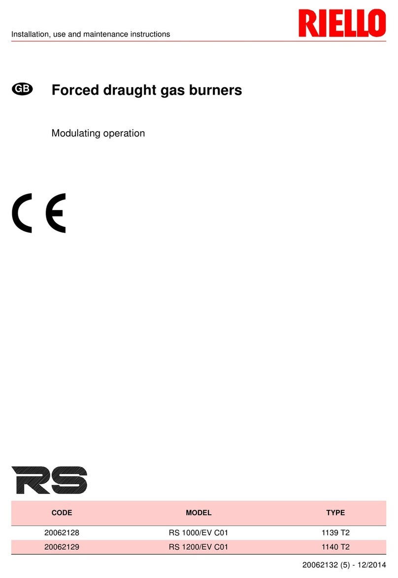 Riello RS 1000/EV C01 Installation, use and maintenance instructions