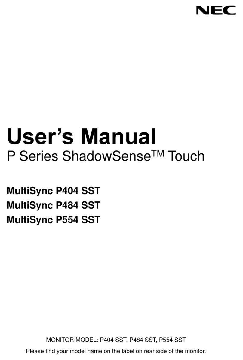 NEC ShadowSense Touch MultiSync P404 SST User manual
