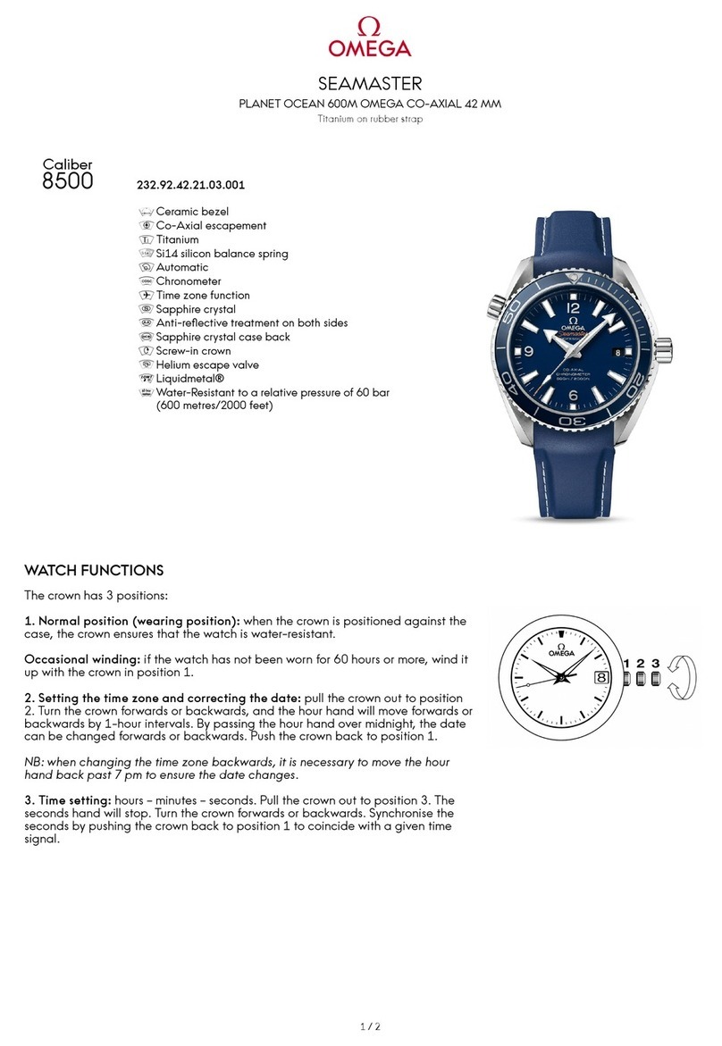 Omega SEAMASTER PLANET OCEAN 600M OMEGA CO-AXIAL 42... manual