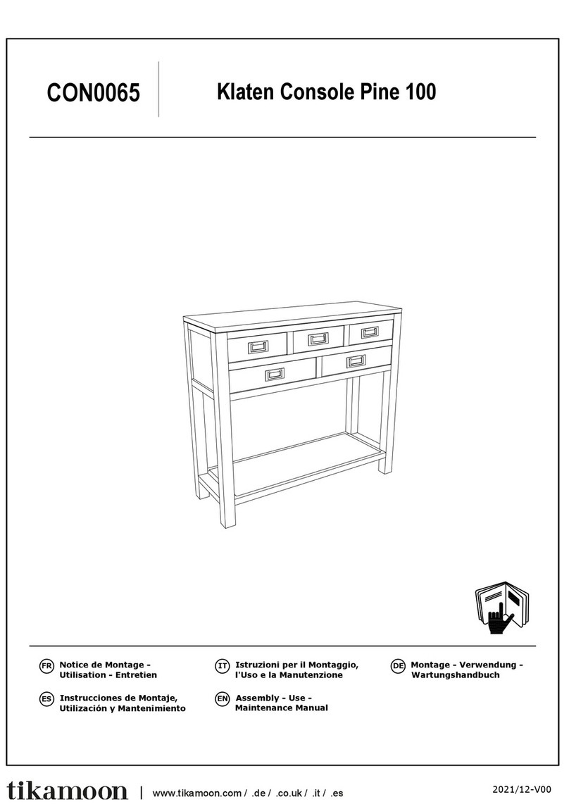 tikamoon Klaten CON0065 Assembly, Use, Maintenance Manual