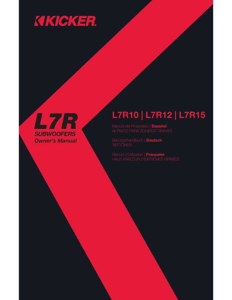 Kicker L7R Series User manual