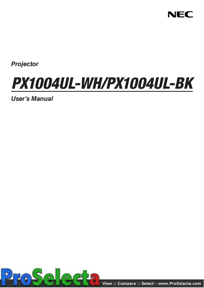 NEC PX1004UL-WH User manual