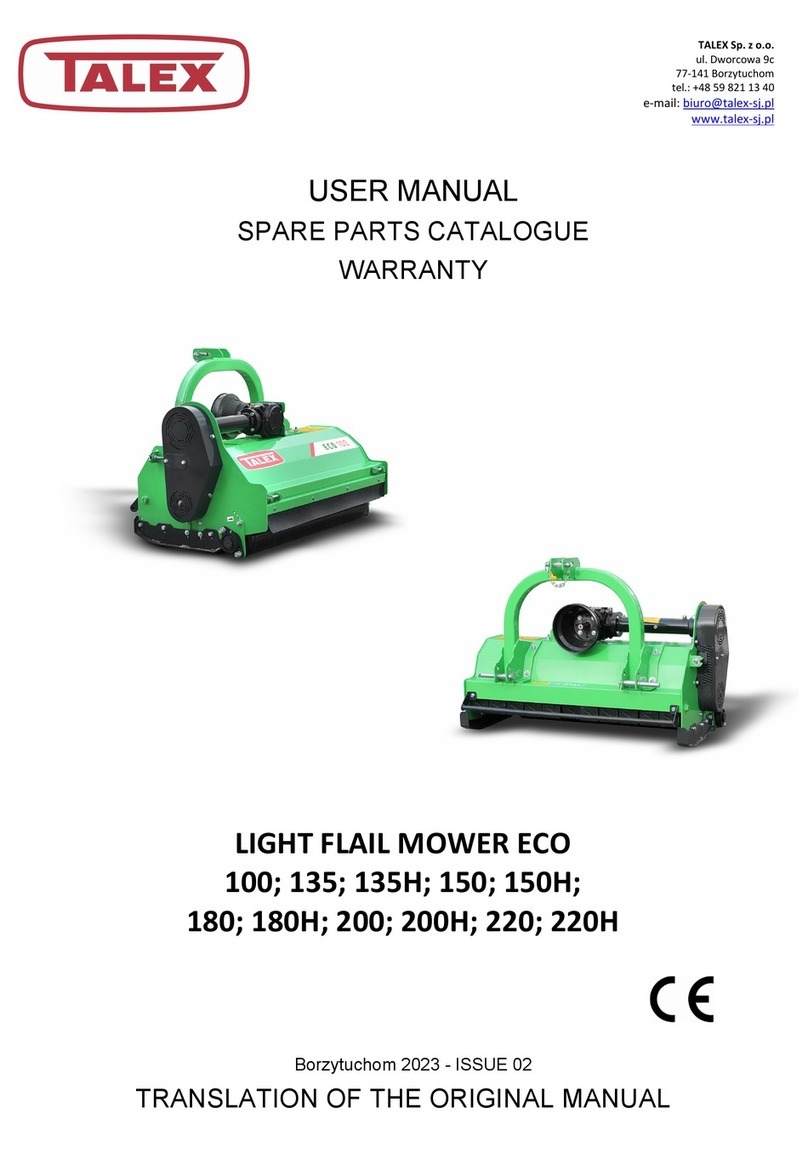 Talex LIGHT FLAIL MOWER ECO 100 User manual