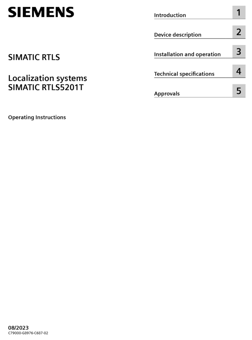 Siemens SIMATIC RTLS User manual Siemens SIMATIC RTLS User manual