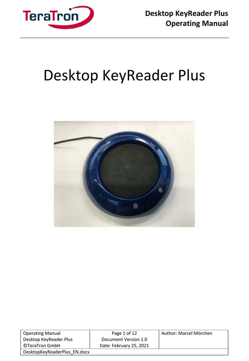 TeraTron Desktop KeyReader Plus operating manual