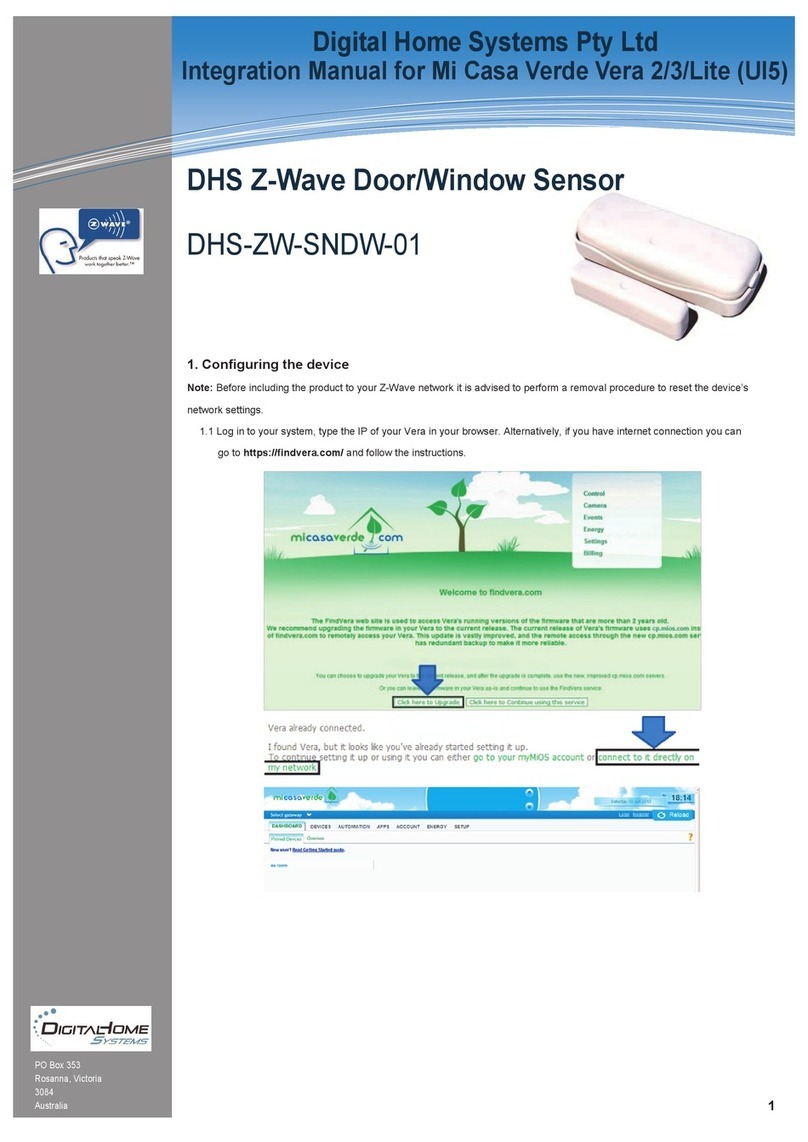 Digital Home Systems DHS-ZW-SNDW-01 User manual