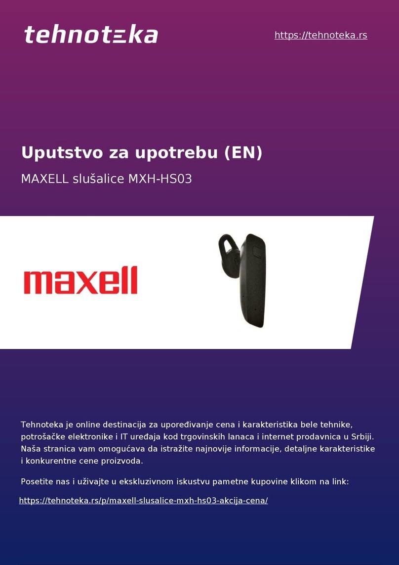 Maxell MXH-HS03 user manual
