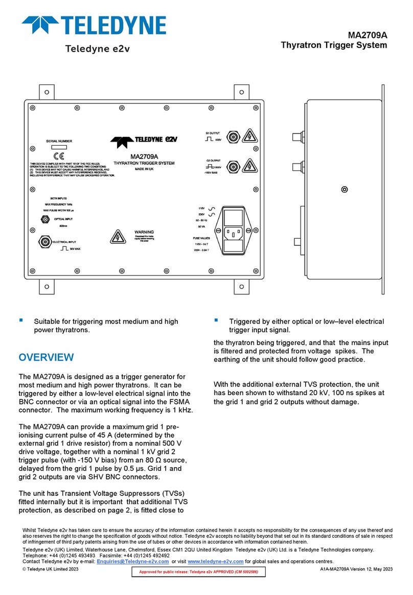 Teledyne MA2709A quick start guide