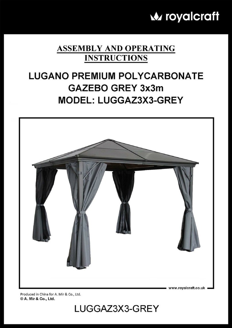 Royalcraft LUGANO PREMIUM POLYCARBONATE Assembly and operating instructions