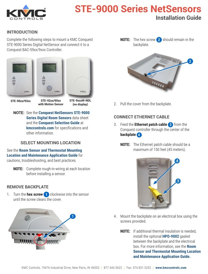 KMC Controls STE-9000 Series installation guide