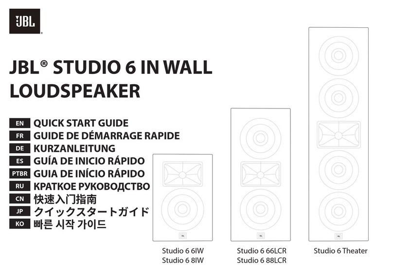 JBL Studio 6 6IW User manual
