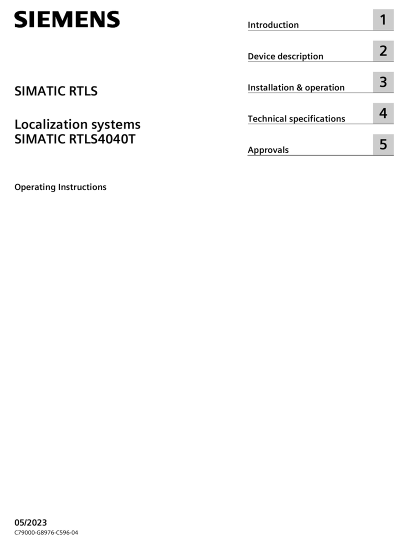 Siemens SIMATIC RTLS4040T User manual