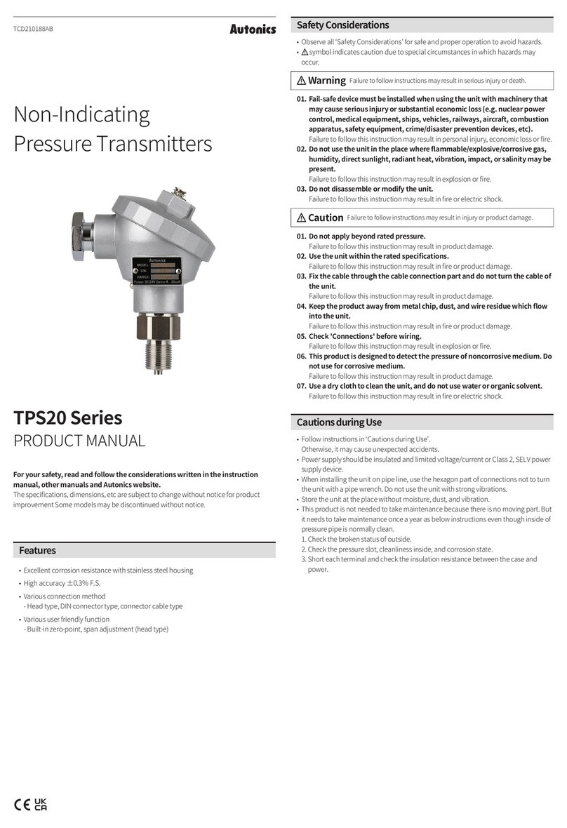 Autonics TPS20 Series product manual Autonics TPS20 Series product manual