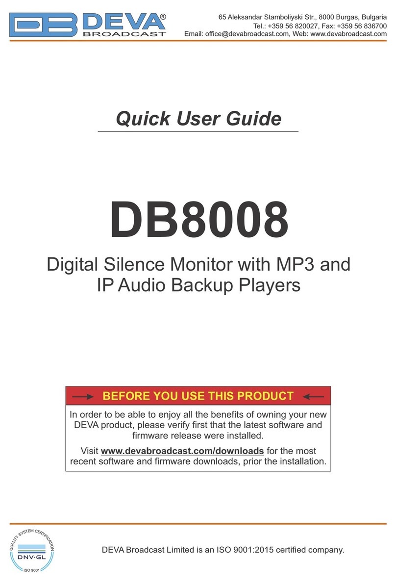 DEVA Broadcast DB8008 Instruction manual