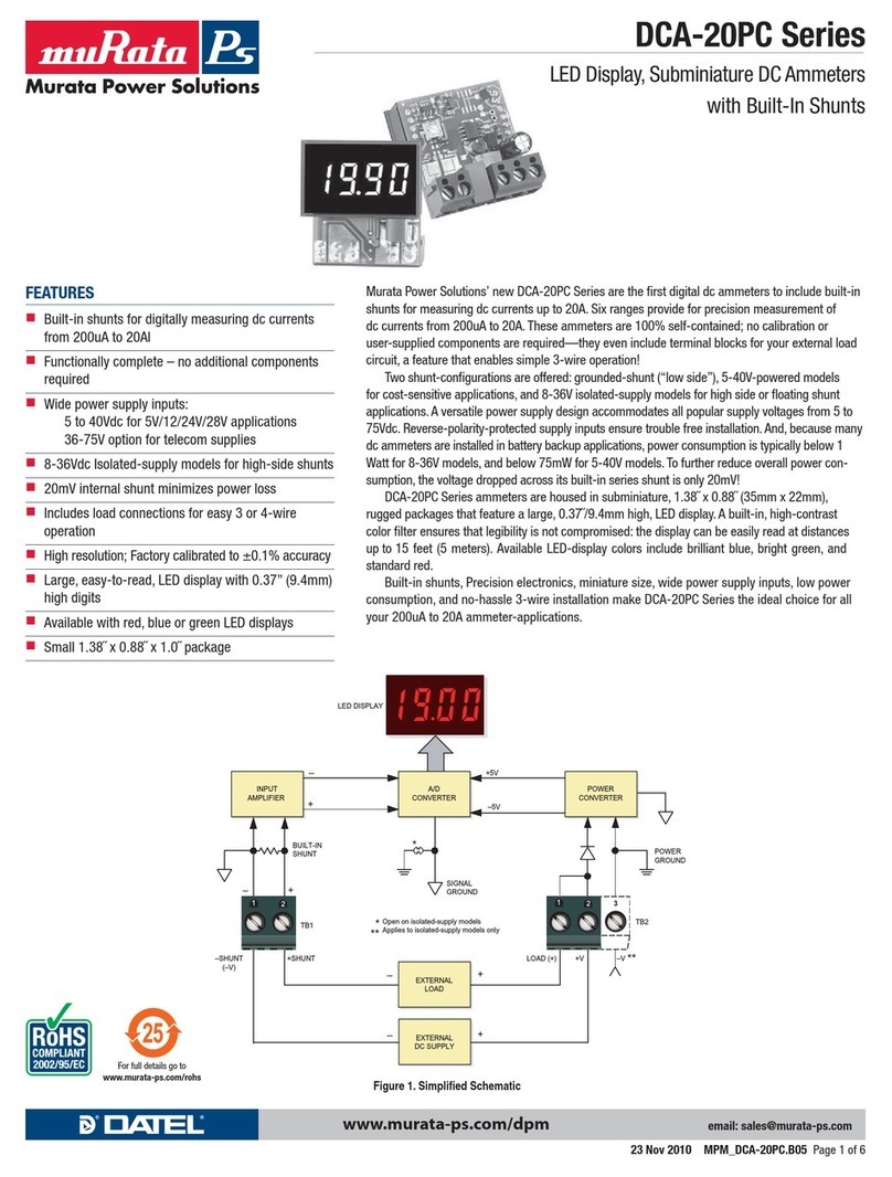 Murata DCA-20PC Series manual