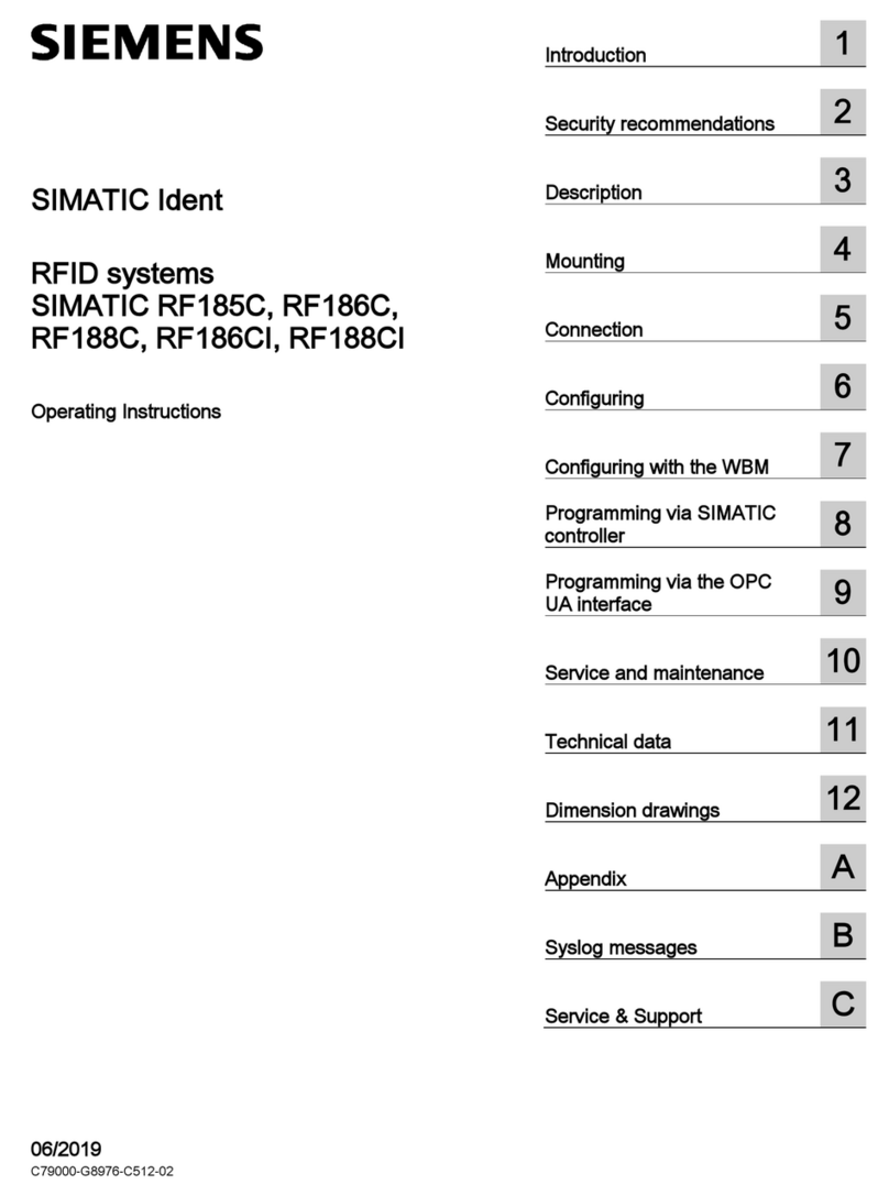Siemens SIMATIC RF186C User manual