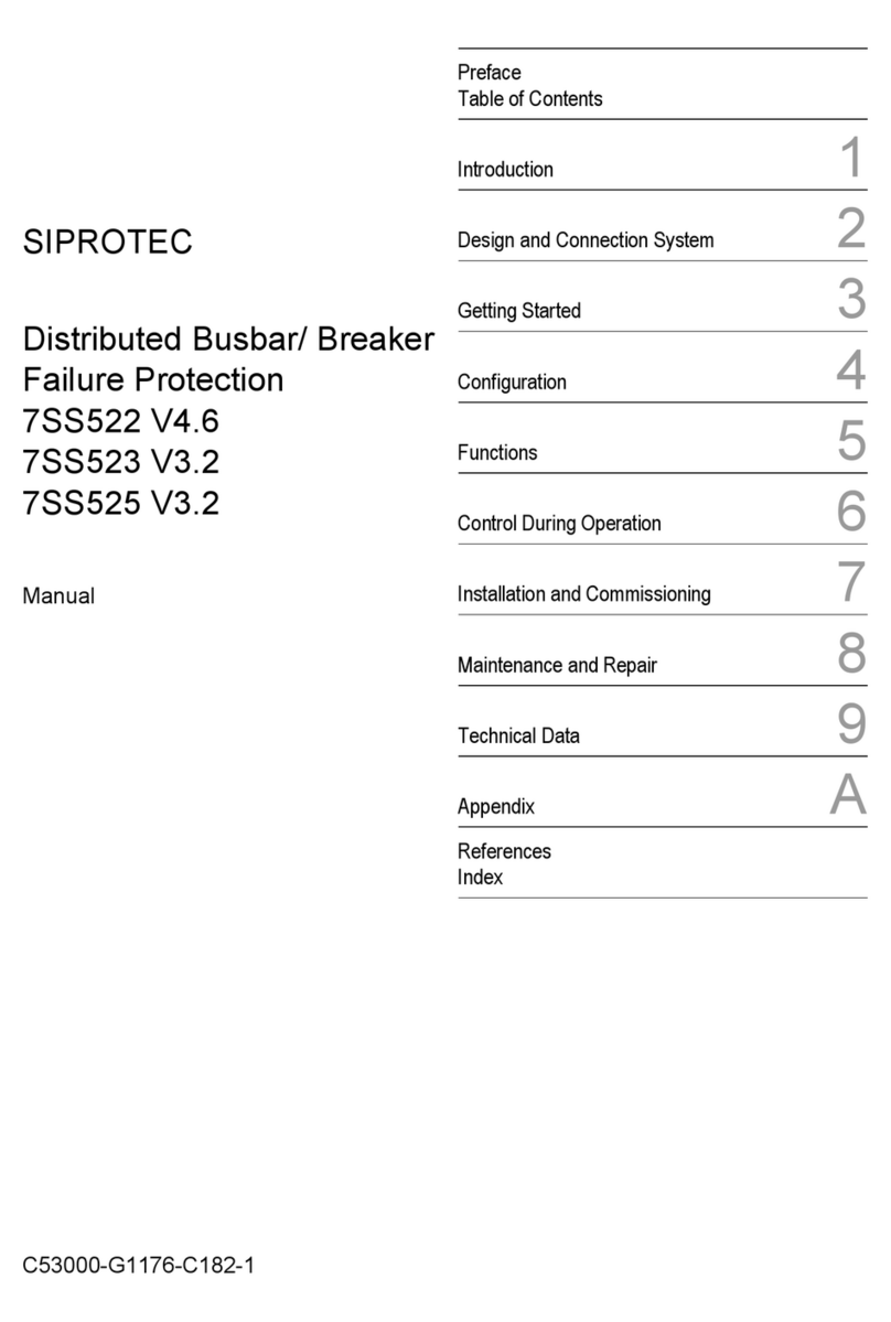 Siemens SIPROTEC 7SS523 V3.2 User manual