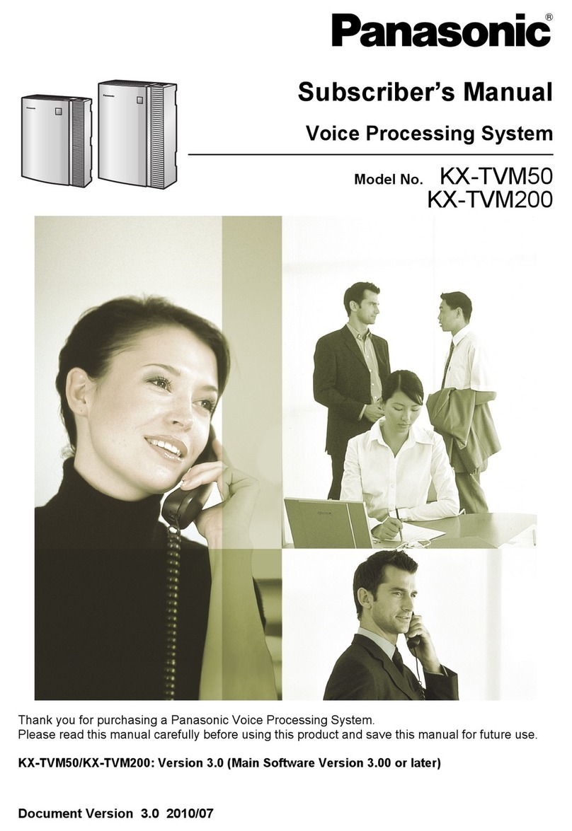 Panasonic KX-TVM50 manual Panasonic KX-TVM50 manual