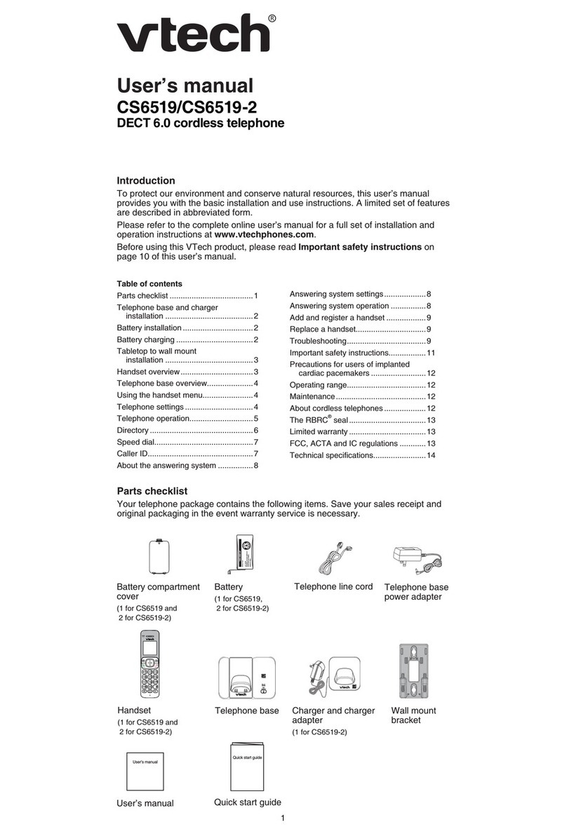 V-tech CS6519-2 User manual