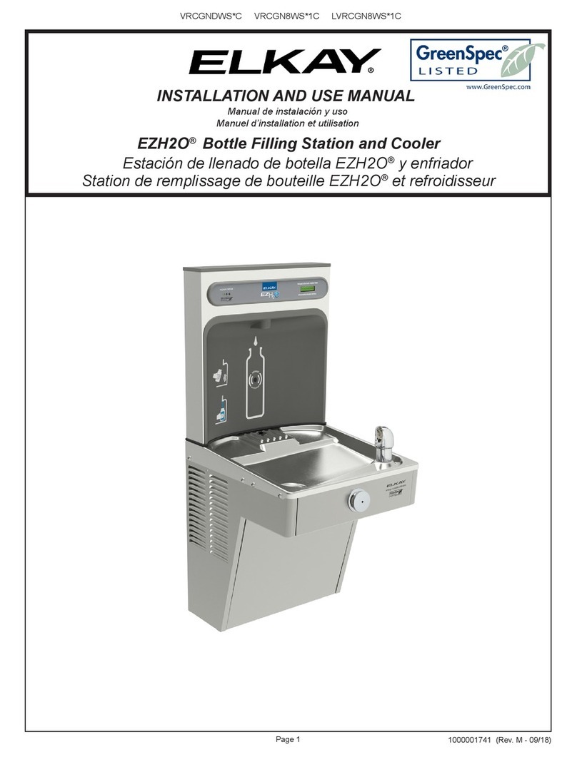 Elkay EZH2O VRCGN8WS 1C Series Installation and use manual Elkay EZH2O VRCGN8WS 1C Series Installation and use manual