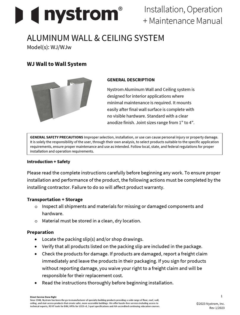 nystrom WJ Installation, operation and maintenance manual
