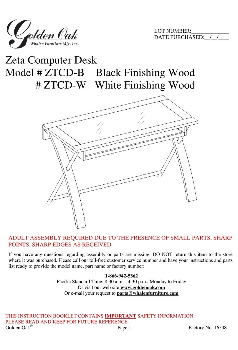 Whalen Furniture Golden Oak ZTCD-B quick start guide Whalen Furniture Golden Oak ZTCD-B quick start guide