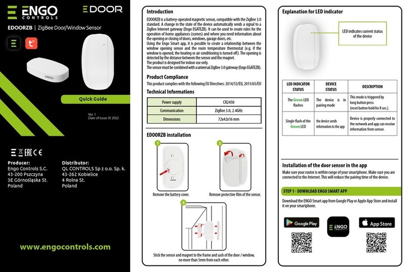 ENGO CONTROLS DOOR EDOORZB quick guide
