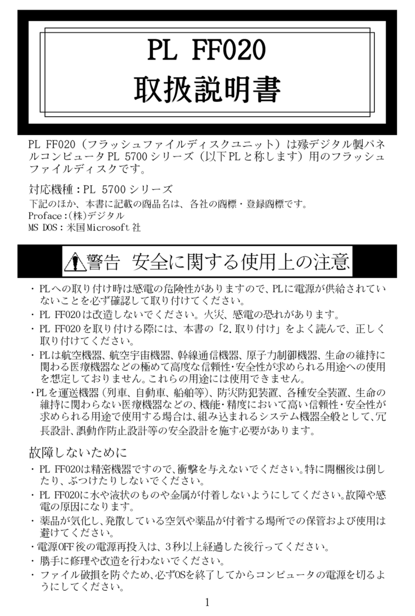 Digital Electronics Corporation PL-FF020 Operation instructions