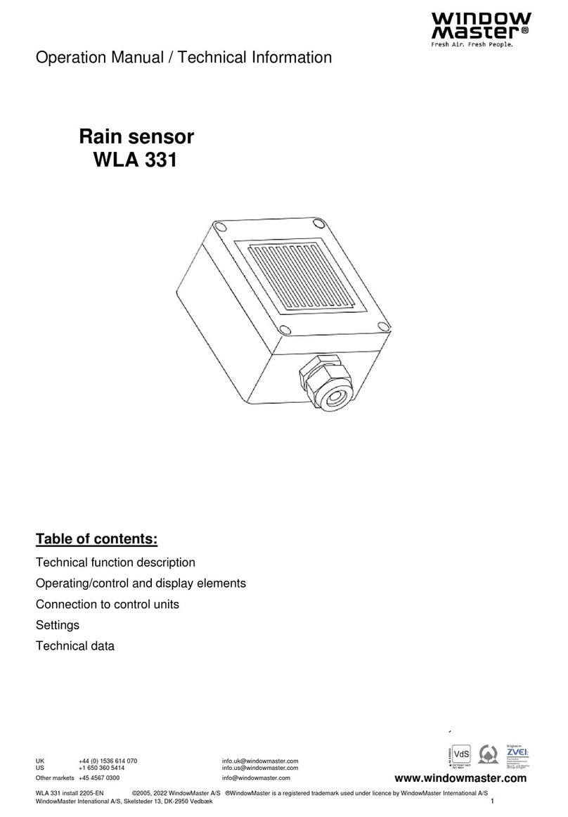 WindowMaster WLA 331 Operation manual / technical information WindowMaster WLA 331 Operation manual / technical information