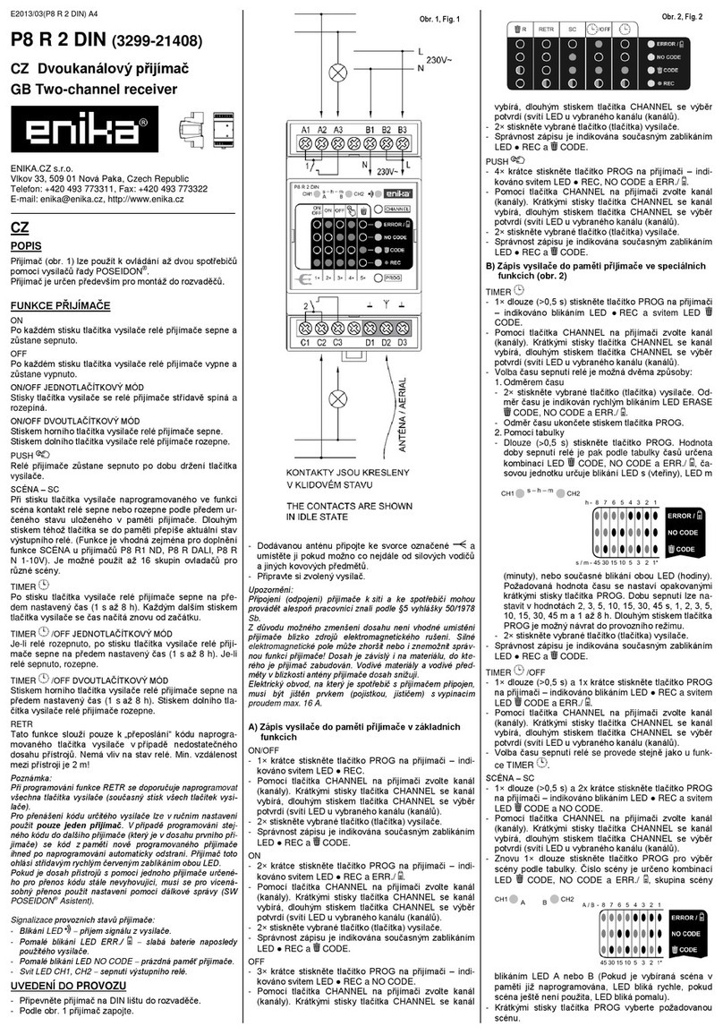 enika P8 R 2 DIN quick start guide