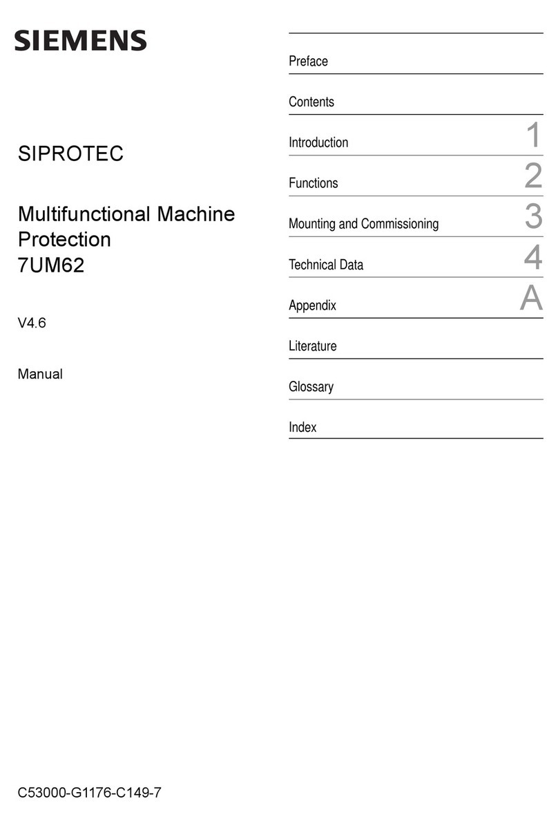 Siemens SIPROTEC 7UM62 User manual Siemens SIPROTEC 7UM62 User manual