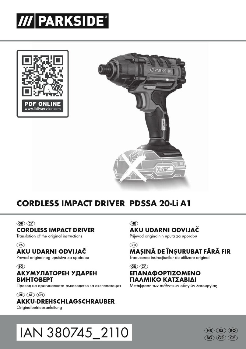 Parkside PDSSA 20-Li A1 User manual