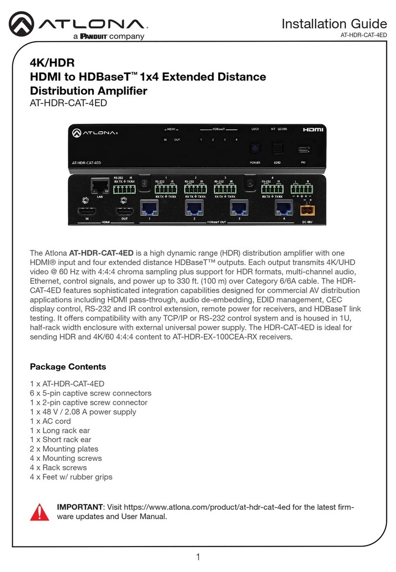 Panduit ATLONA AT-HDR-CAT-4ED installation guide