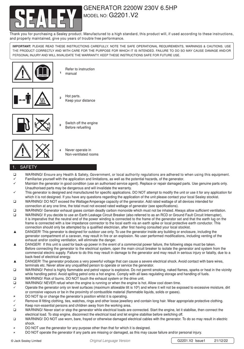 Sealey G2201.V2 User manual