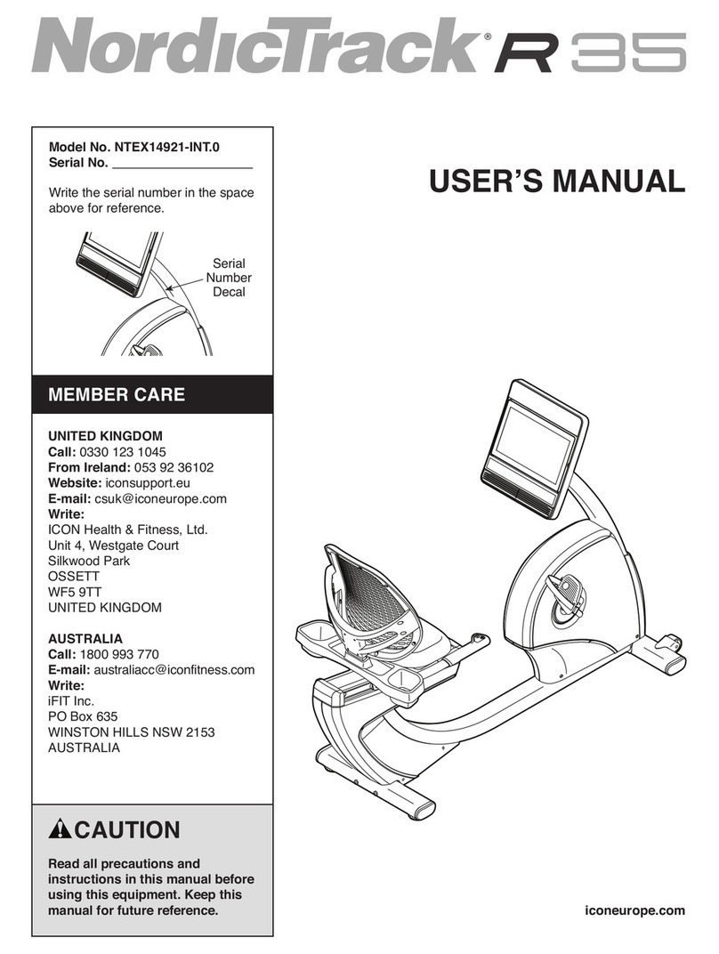 NordicTrack NTEX14921-INT.0 user manual