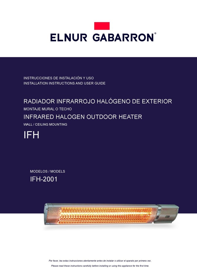 Elnur Gabarron IFH-2001 Installation instructions and user guide